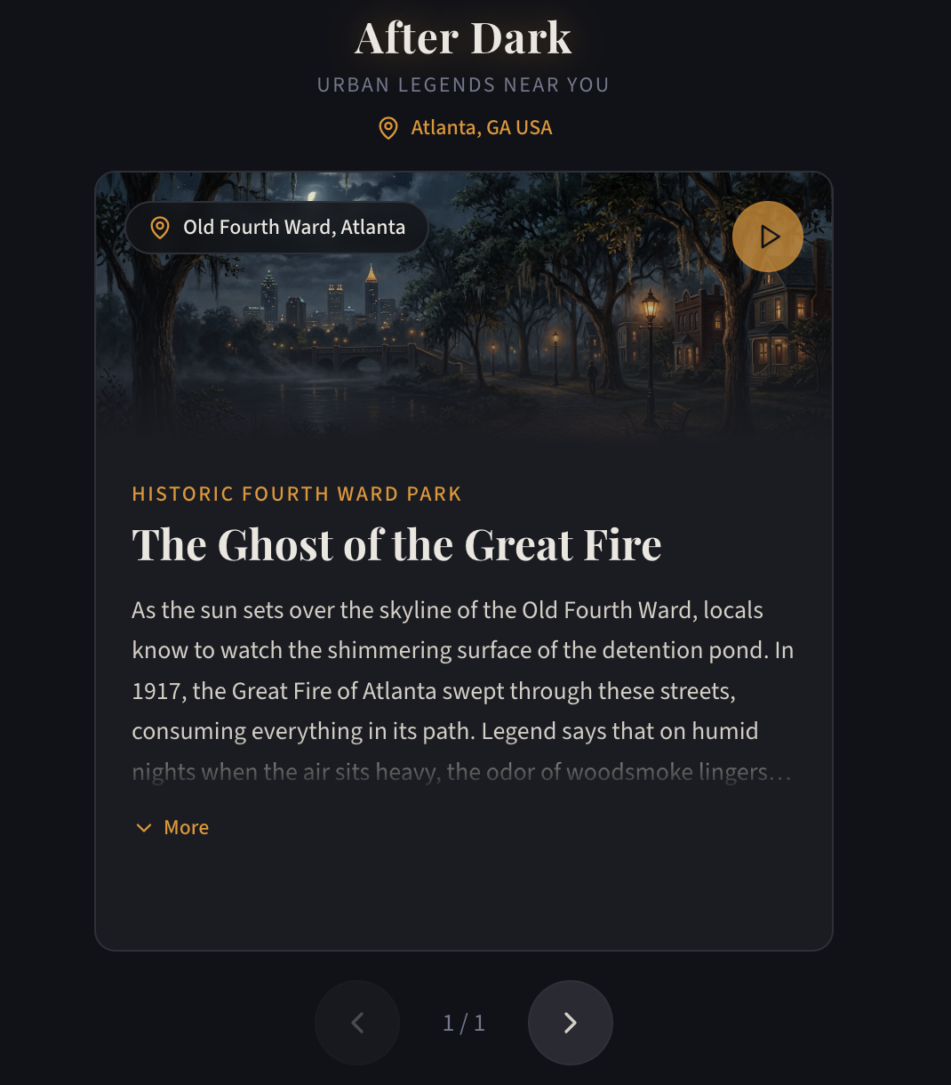 Story Card — Generated Narrative + Illustration